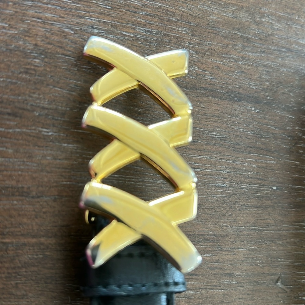 Black size small Paloma Picasso belt gold hardware